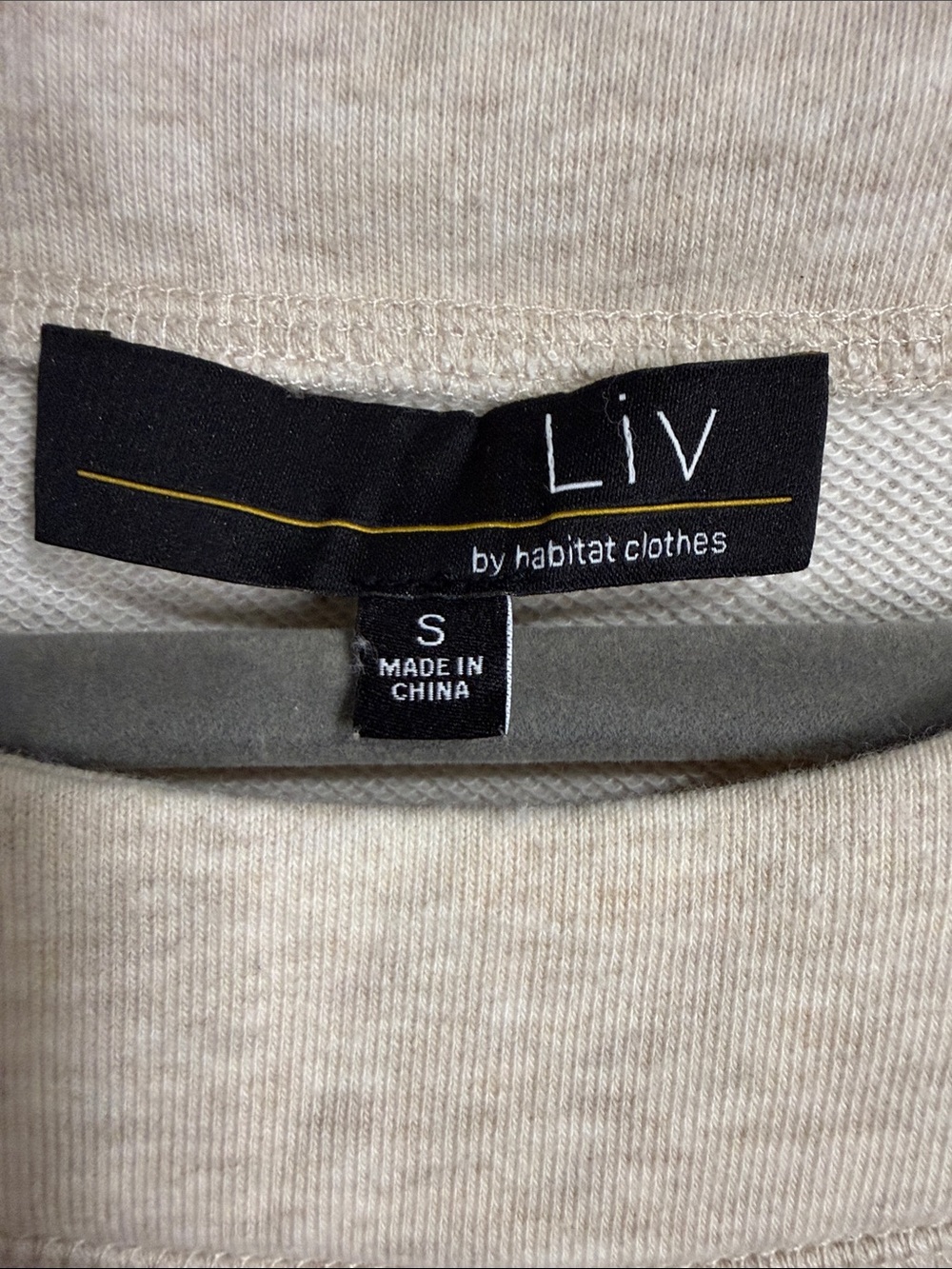 Liv by Habitat Clothes Light Cream Crewneck Pocket Sweater - Picture 3 of 5